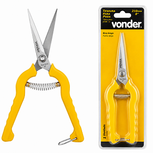 Tesoura para Poda VONDER 8" Bico Reto Longo