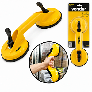 Ventosa Dupla VONDER 118mm - Para Vidros e Espelhos, cerâmicas