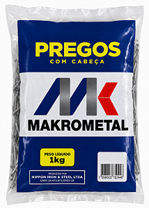 Prego Makrometal 12x12 Polido - 1kg