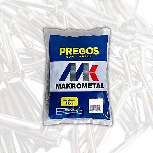 Prego Com Cabeça 22x48 1kg - MAKROMETAL