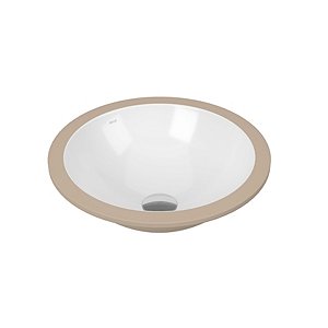 Cuba de Embutir Redonda RD1 390x140 Branco Brilhante Luxo Docol