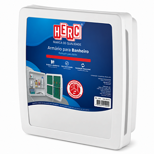 Armário para Banheiro HERC com Espelho  Branco