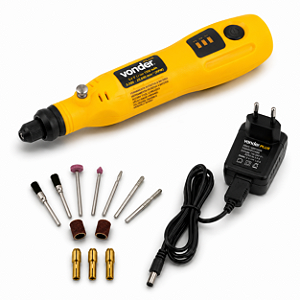 Microrretífica Vonder 12 Acessórios - A Bateria 3,6V - MBV 036