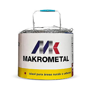 Arame Farpado Makrometal 250m Aço Galvanizado