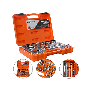 Jogo de Soquetes Estriados Robust 1/2" - 22 Peças Gedore