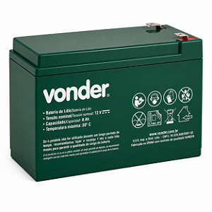 Bateria de Lítio VONDER 12V - 8,0 Ah (Para Pulverizador)