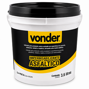 Impermeabilizante Asfáltico VONDER - 3,6 L