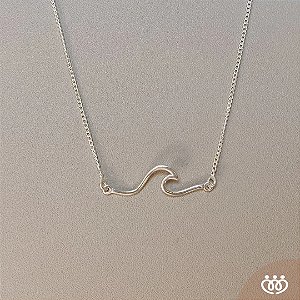 COLAR DE PRATA 40CM ONDA