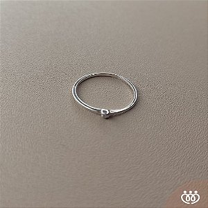 ANEL PRATA 925 SOLITÁRIO DELICADO FINO