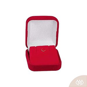 ESTOJO DE VELUDO VERMELHO PARA BRINCOS