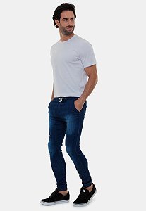Calça Jeans Jogger Masculina Com Elástico Pequim