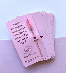 Cartão com Escovinha para Cílios 12 Unidades