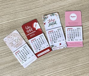 Mini Calendário com Ímã 12 Unidades
