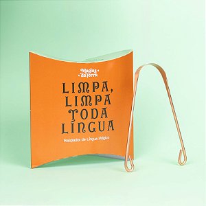 Raspador de Língua Enfeitiçada em Cobre (Preço Sugerido R$49,90 a R$59,90)