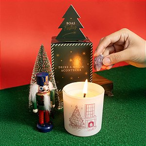 Vela Aconchego de Natal com Cristal Dentro 200g