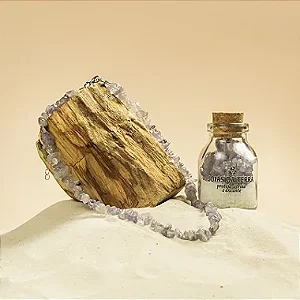 Colar de Ametista Com Extensor de Tamanho (Conexão Espiritual e Calma)