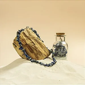 Colar de Sodalita Com Extensor de Tamanho (Foco e Comunicação)