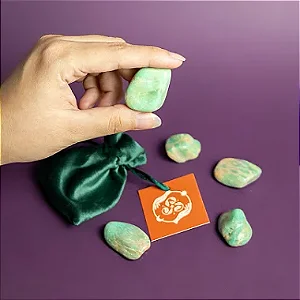 Amazonita Pedra Rolada (Cristal Para Traumas e Desilusões Amorosas) (Preço Sugerido de Venda: 8,00)