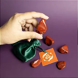 Jaspe Vermelho Pedra Rolada (Cristal da Vitalidade e Desejo) (Preço Sugerido de Venda: 8,00)