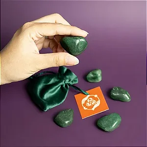 Quartzo Verde Pedra Rolada (Cristal do Bem Estar, Saude e Equilíbrio) (Preço Sugerido de Venda: 8,00)