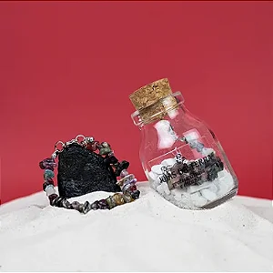 Pulseira com Mix de Turmalinas Multiplos Poderes Com Extensor de Tamanho