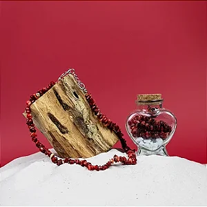 Colar de Coral Vermelho Na Garrafa (Autoconfiança e Sensualidade)