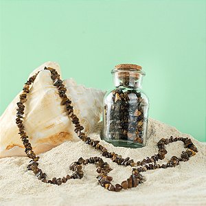 Colar Longo Olho de Tigre (Coragem e Prosperidade)