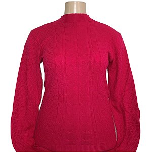 Blusa De Frio Sueter Tricot Manga Longa Modal Plus Size