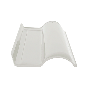 Telha Cerâmica Esmaltada 41,5X26cm Pacote com 8Un 2 Face Branco
