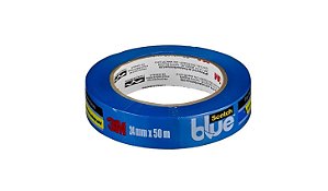 Fita Crepe 24x50mts Azul Blue Tape 2090-ep - 3m