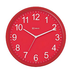 Relógio De Parede Herweg Vermelho | 26cm com Tic Tac | 660111