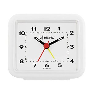 Relogio Despertador Quartz Analogico Quadrado Herweg 2612