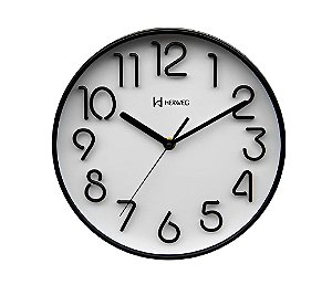 Relógio Parede Analógico Silencioso Herweg 6480 25cm Sweep