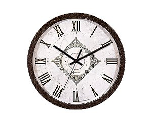 Relógio Parede Silencioso Preto Romano 30cm Herweg 6727-065