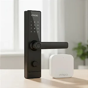 Kit Fechadura Digital Pado Fde250 Ttlock + Gateway Wi-fi G2 Preto