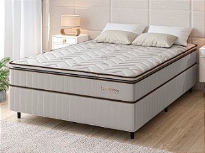 Colchão e Box Ecobamboo Pillowtop Me EPS -Viúva - 1,28 x 1,88x30