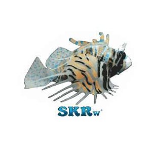 SKRw PEIXE DE SILICONE LION FISH 13X8CM LARANJ/PRE