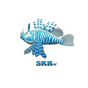 SKRw PEIXE DE SILICONE LION FISH 13X8CM AZUL/BRAN