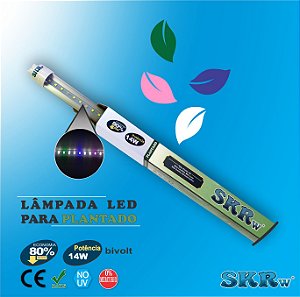 SKRw LAMPADA DE LED TUBOL.T8 14W 90CM P/ PLANTADO