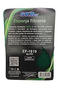 ESPONJA BIOLOICA SKRw  90X30X2 50PPI VERDE