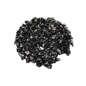 ENFEITE DE VIDRO PRETO 200G SKRw