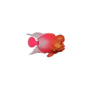 PEIXE FLUTUANTE FLOWERHORN ROSA/DOURADO SKRw