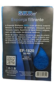 ESPONJA BIOLOICA SKRw  90X30X2 50PPI AZUL