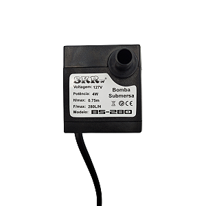 BOMBA SUBMERSA FONTES E BEBEDOUROS PET SKRw BS-280lh 110V