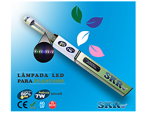 SKRw LAMPADA DE LED TUBOL.T8 7W 45CM P/ PLANTADO