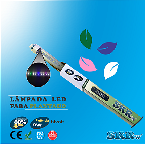 SKRw LAMPADA DE LED TUBOL.T8 9W 60CM P/ PLANTADO