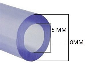 SKRw MANGUEIRA SILICONE  5*7MM  1 MT - CRISTAL