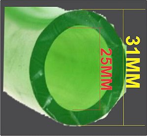 SKRw MANGUEIRA SILICONE 25*31MM 1 MT - VERDE