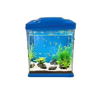 SKRw AQUARIO B-226L BOMBA, ILUMINAÇÃO, FILTRAGEM 26X19X32 12LT AZUL