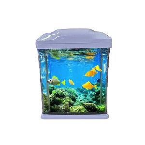 SKRw AQUARIO B-226L BOMBA, ILUMINAÇÃO, FILTRAGEM 26X19X32 12LT BRANCO